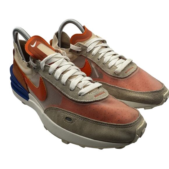 Nike Waffle One Women’s 7 DC2533-200 Pearl White Orange Mesh Suede Sneakers - Picture 9 of 9
